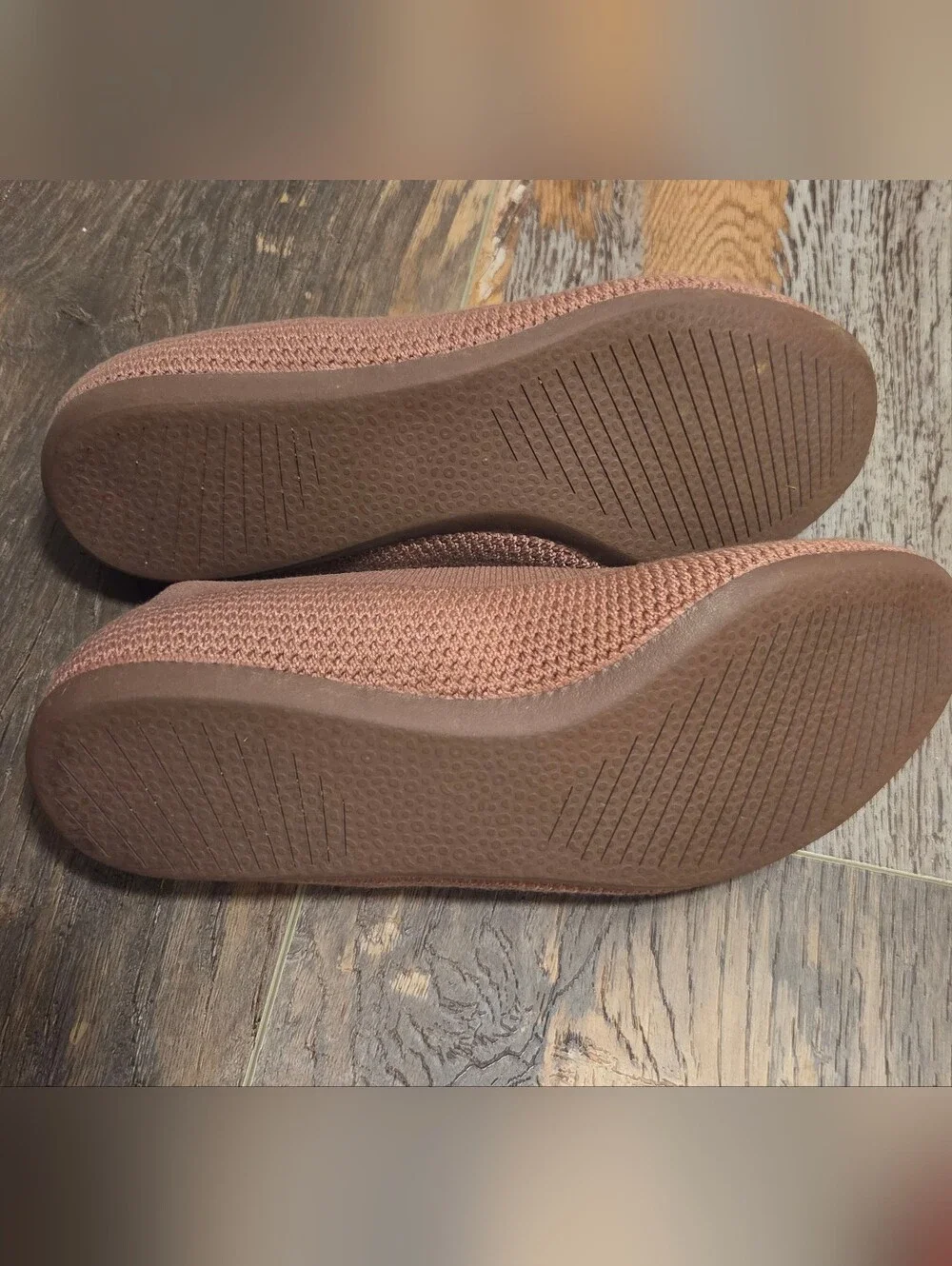 Allbirds Women’s Pink Knit Tree Breezers Slip-On Flats, Nearly New